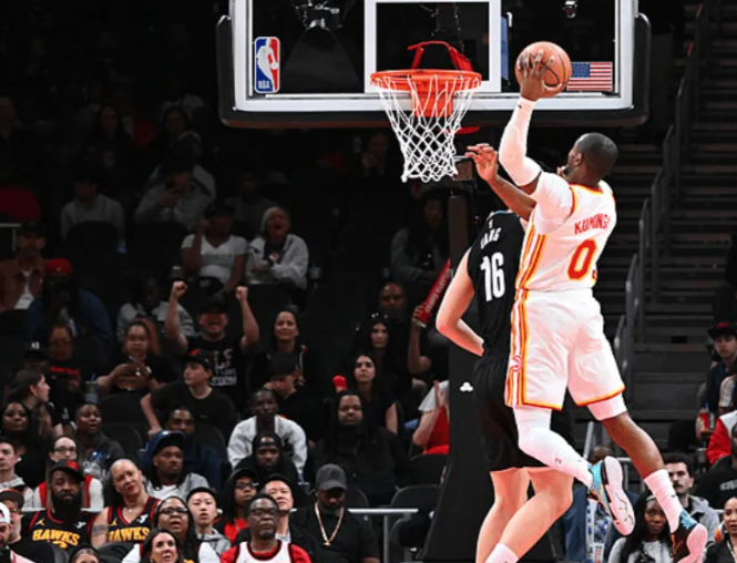 9体育-隔扣杨瀚森！库明加三战轰64+23太炸裂 老鹰全场高呼谢谢勇士队|开拓者|乔纳森·库明加|亚特兰大老鹰队|波特兰开拓者队|NBA常规赛_新浪体育_新浪新闻