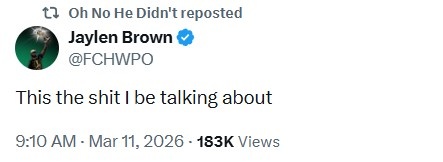 怒喷裁判遭驱逐！杰伦·布朗发推：这就是我一直说的那些烂事